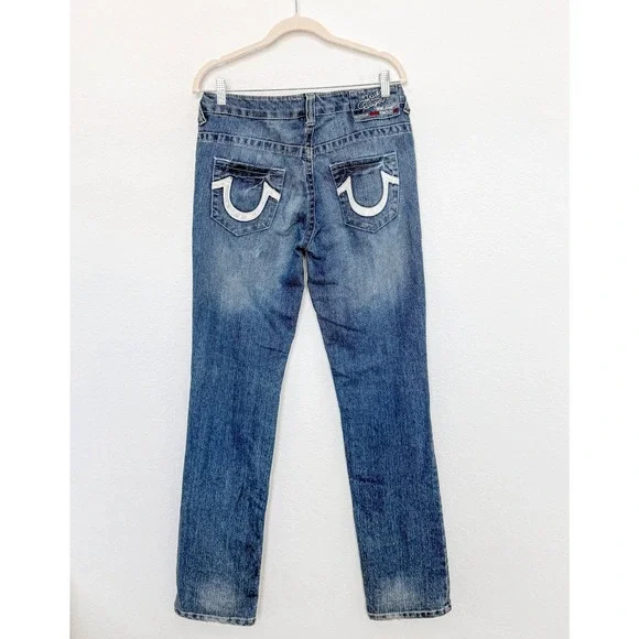 True Religion Mens‎ Jeans Size 29 Bobby Y2K Low Rise Vintage Casual Grunge